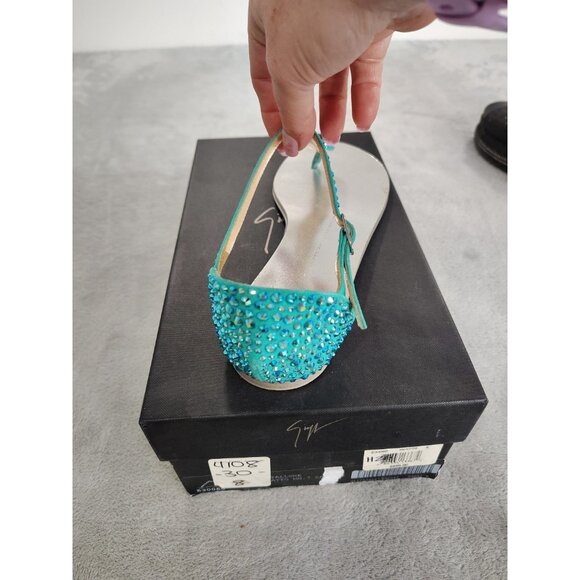Giuseppe Zanottii Turquoise  Preowned sandals 38 With Crystals - Picture 10 of 13